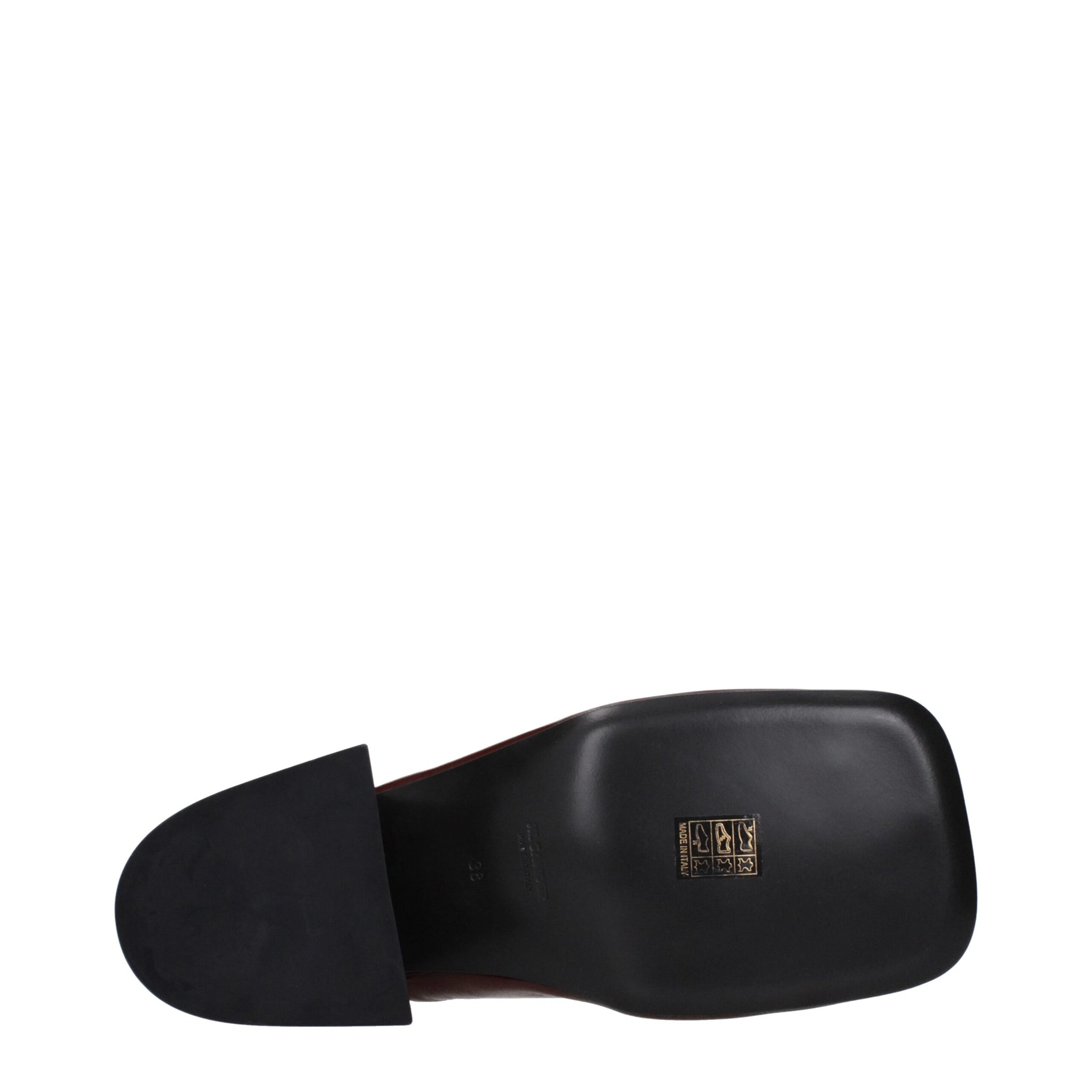 Jil Sander Red Leather Mules
