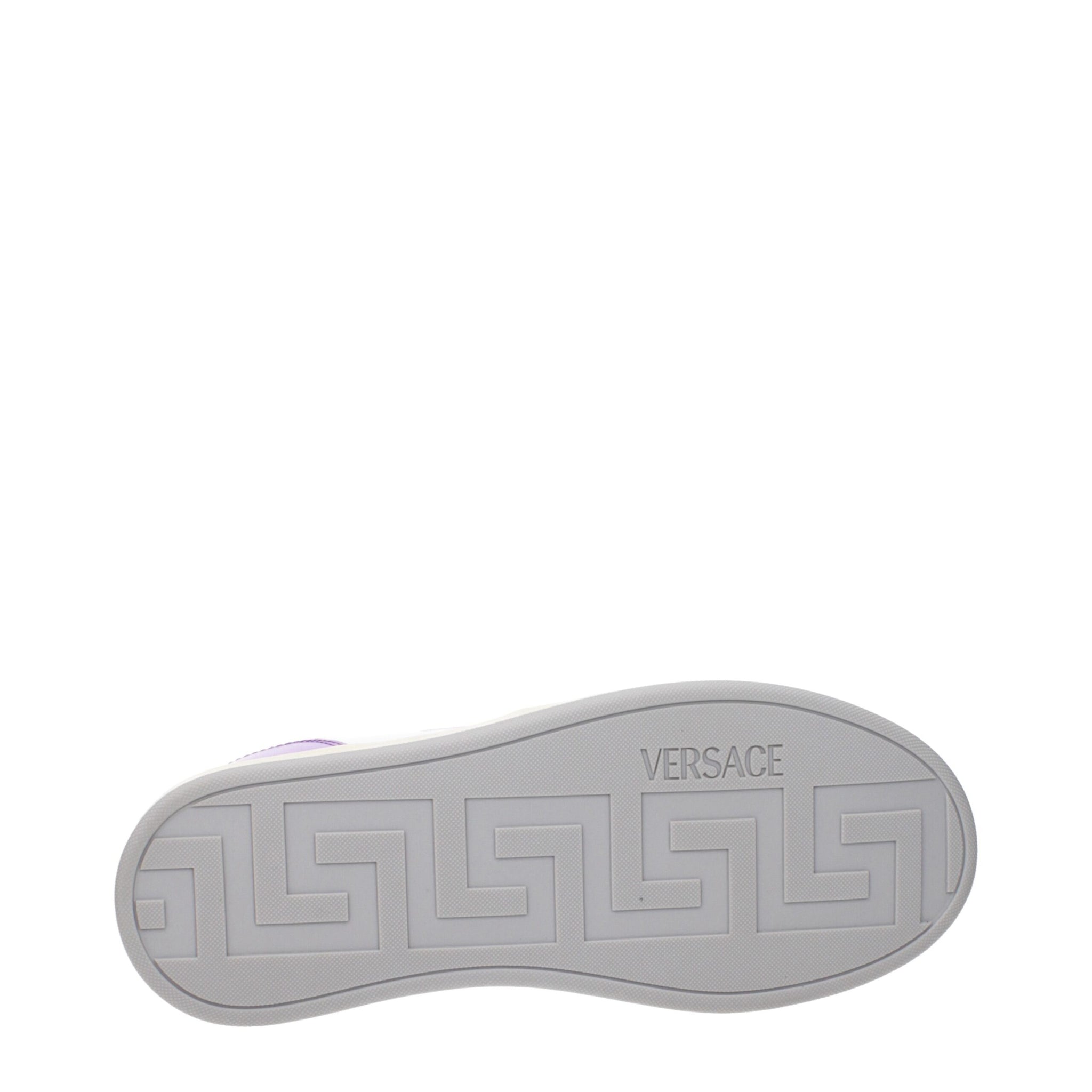 Versace White Leather Low Tops