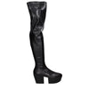 Prada Black Leather Over The Knee