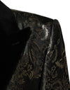 Dolce & Gabbana Metallic Floral Jacquard Silk 2 Piece Suit