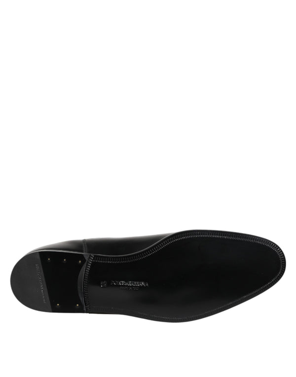 Dolce & Gabbana Black Chelsea Slip On Mid Calf Boots Shoes