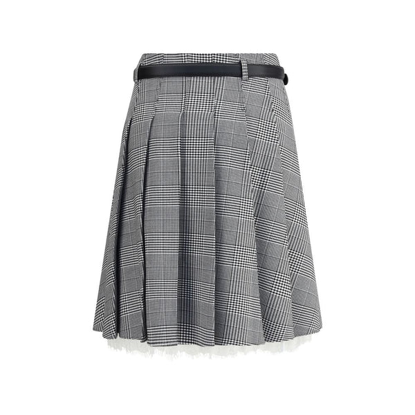 Self-Portrait Prince of Wales print Miniskirt