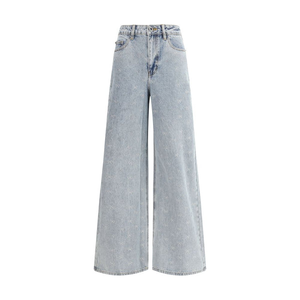 Self-Portrait Bow Diamond Jeans
