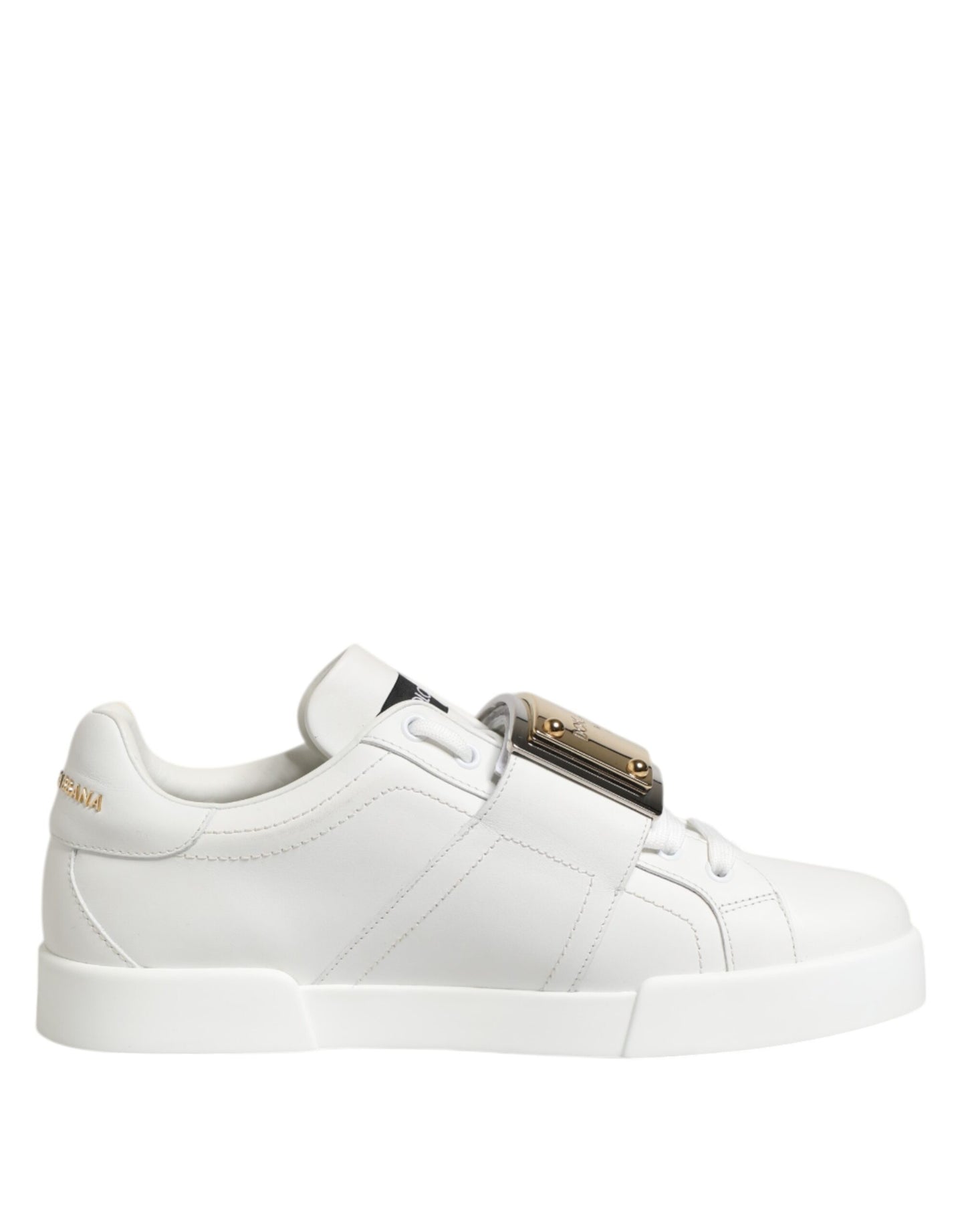 Dolce & Gabbana White Logo Plaque Low Top Men Sneakers Shoes