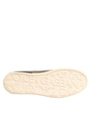 Dolce & Gabbana Gold Portofino Leather Low Top Sneakers Shoes