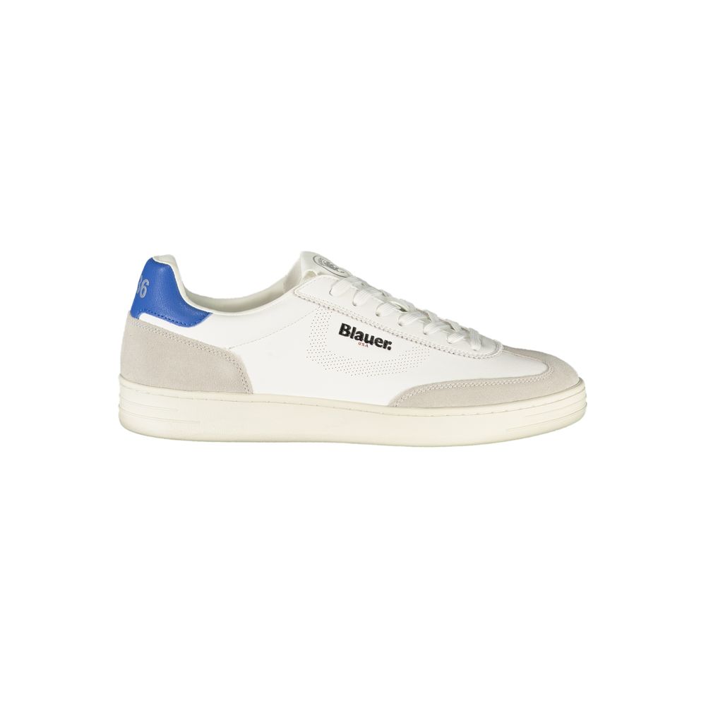 Blauer Blauer White Leather Men Sneaker (Shoe Size Men: EU40/US7, nan: nan, nan: nan)