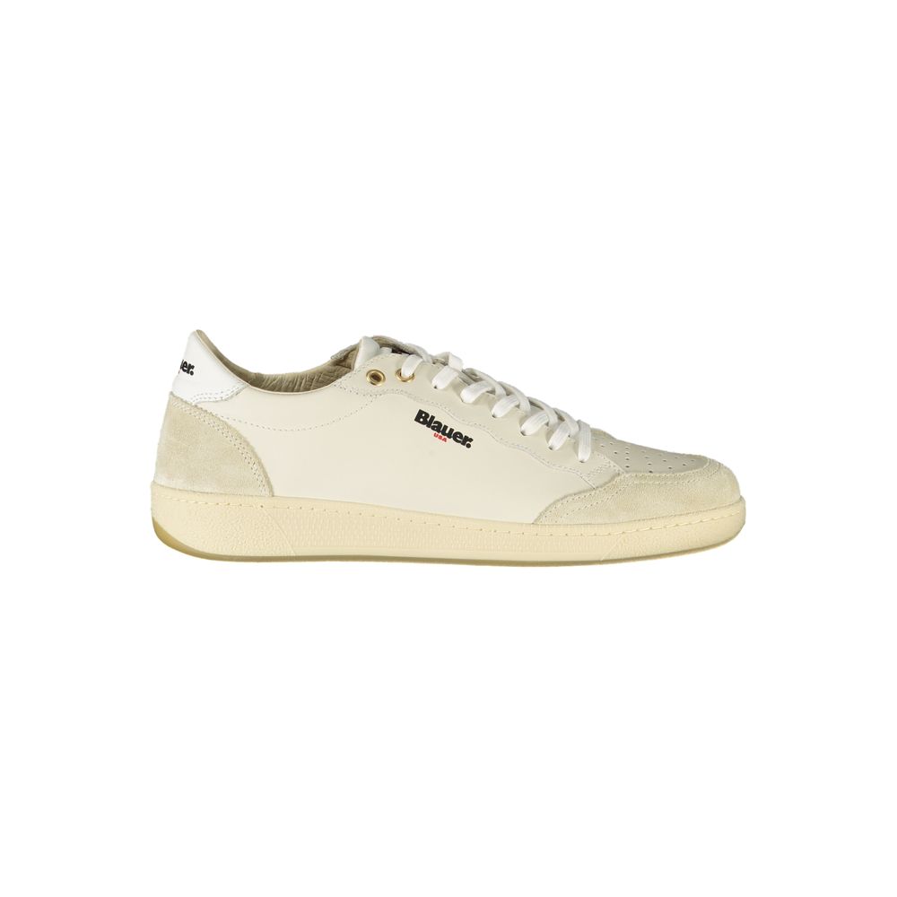 Blauer Blauer White Leather Men Sneaker (Shoe Size Men: EU40/US7, nan: nan, nan: nan)