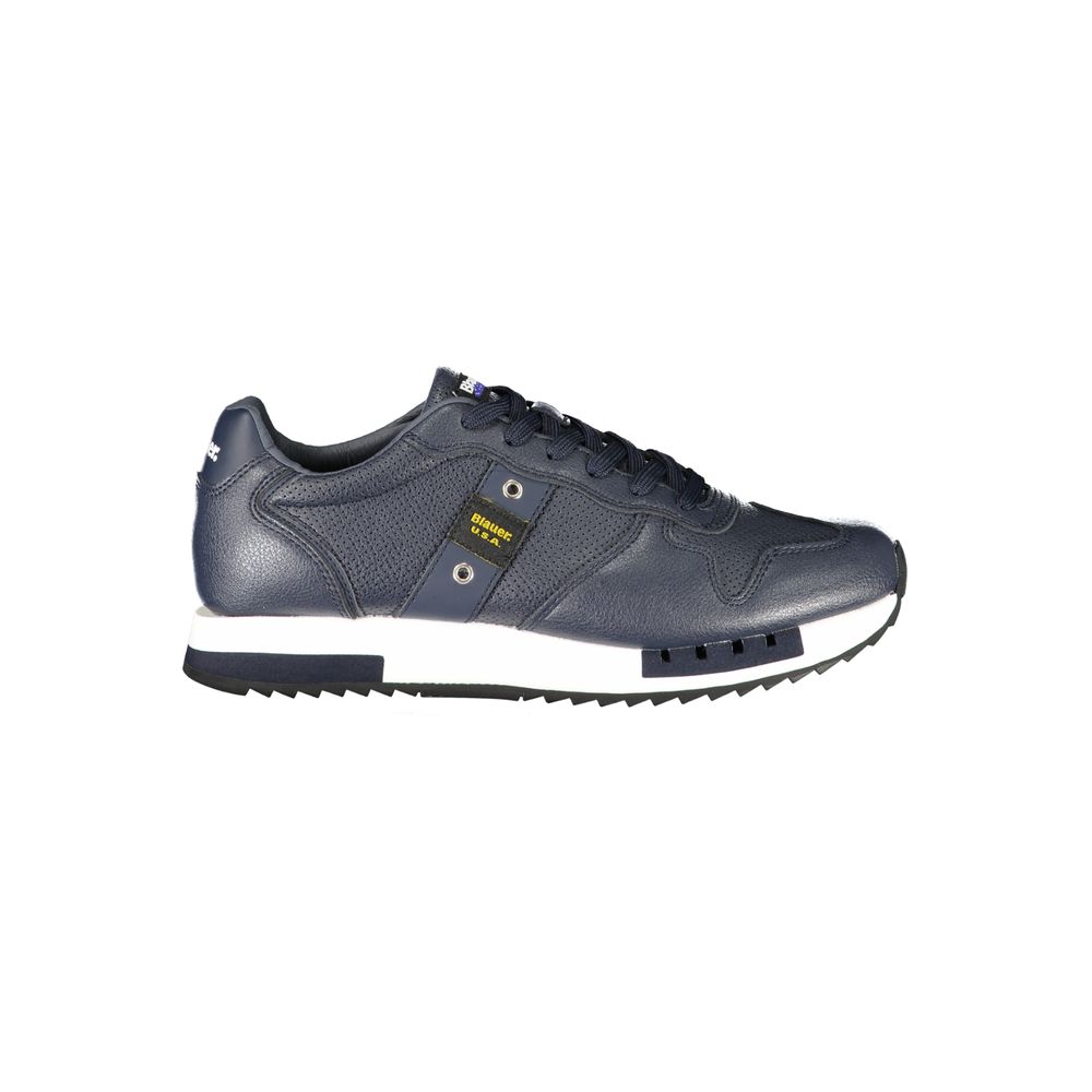 Blauer Blauer Blue Leather Men Sneaker (Shoe Size Men: EU40/US7, nan: nan, nan: nan)