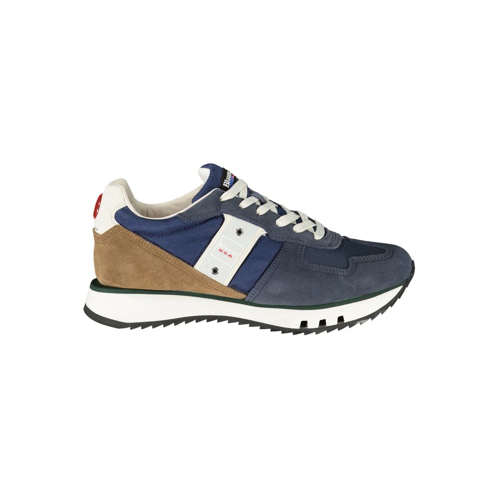 Blauer Blauer Blue Leather Men Sneaker (Shoe Size Men: EU40/US7, nan: nan, nan: nan)
