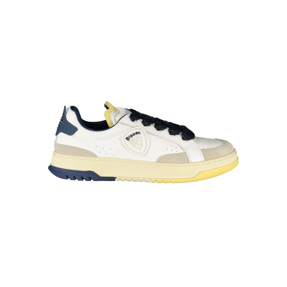 Blauer Blauer White Leather Men Sneaker (Shoe Size Men: EU41/US8, nan: nan, nan: nan)