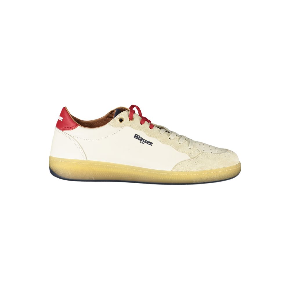 Blauer Blauer White Leather Men Sneaker (Shoe Size Men: EU41/US8, nan: nan, nan: nan)