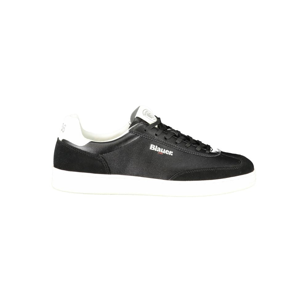 Blauer Blauer Black Leather Men Sneaker (Shoe Size Men: EU41/US8, nan: nan, nan: nan)
