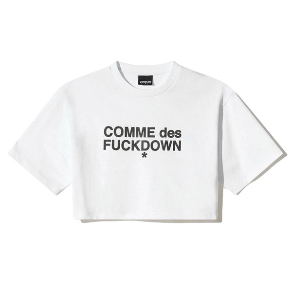 Comme Des Fuckdown White Cotton Tops & T-Shirt