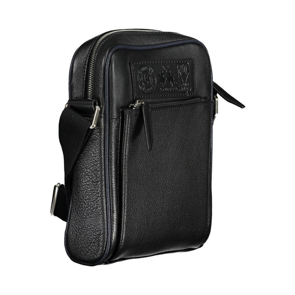 La Martina Black Leather Shoulder Bag