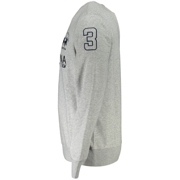 La Martina Gray Cotton Sweater