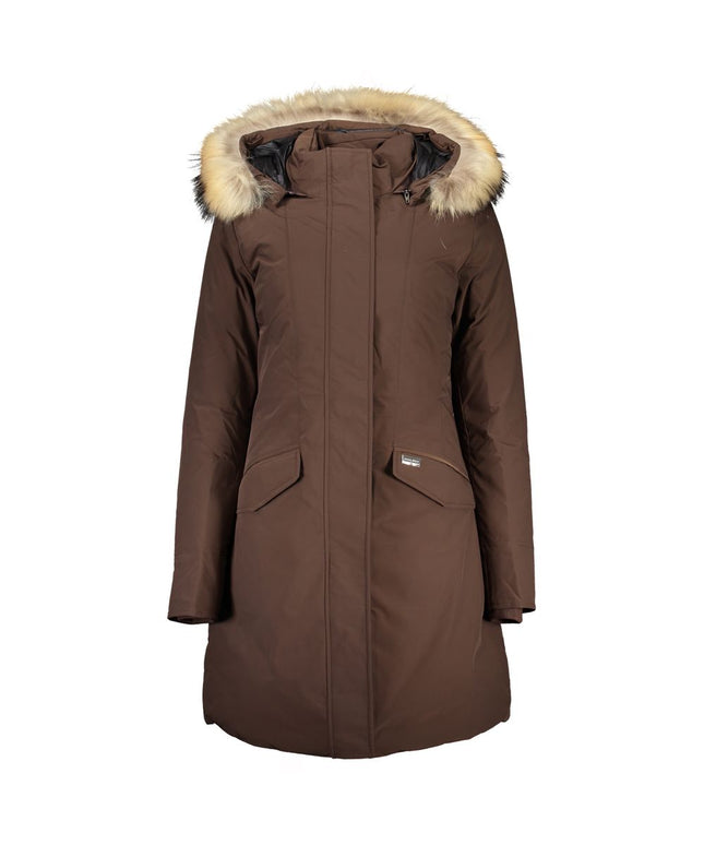 Woolrich Brown Cotton Jackets & Coat