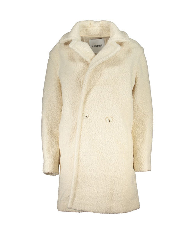 Desigual White Polyester Jackets & Coat
