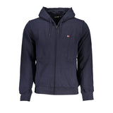 Napapijri Blue Cotton Men Sweater with Hood