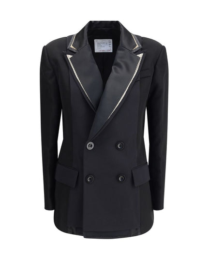 Sacai Double-breasted Blazer with double revers