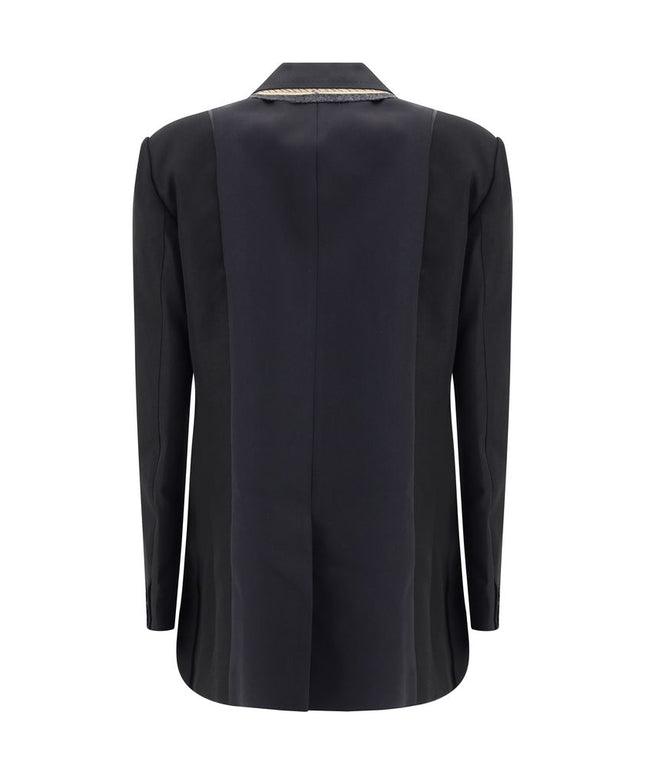 Sacai Double-breasted Blazer with double revers