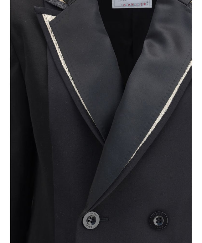 Sacai Double-breasted Blazer with double revers