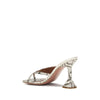 Amina Muaddi Python-patterned Shiona Sandals