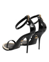Dolce & Gabbana Black KEIRA Pearl Embellished Sandals Shoes
