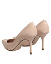 Dolce & Gabbana Beige Patent Leather Stiletto Heel Pumps Shoes