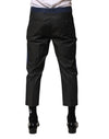 Dolce & Gabbana Gray Blue Cotton 3/4 Chinos Crop Trouser Pants