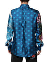 Dolce & Gabbana Multicolor Silk DG Long Sleeves Formal Shirt