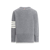 Thom Browne Gray Fleece Wool Sweatshirt