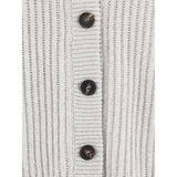 Brunello Cucinelli White Cashmere Cardigan
