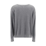 Brunello Cucinelli Gray Cotton Sweatshirt