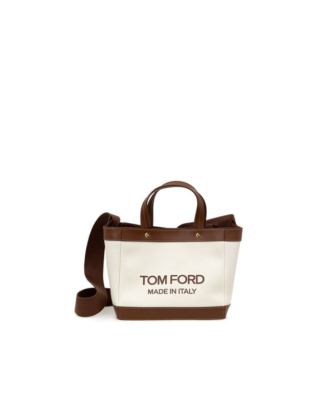 Tom Ford Beige Cotton Tote Bag