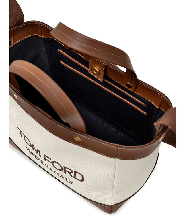 Tom Ford Beige Cotton Tote Bag