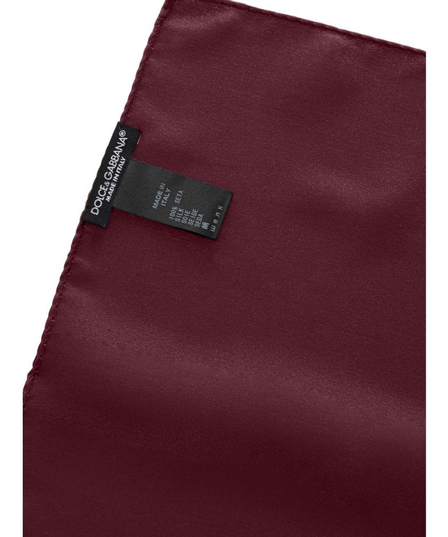Dolce & Gabbana Bordeaux Silk Pocket Square