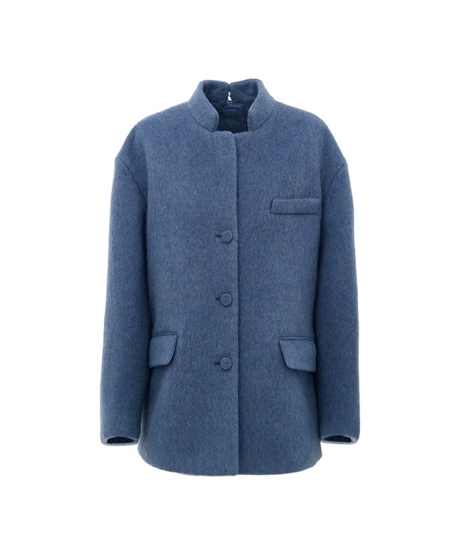 Gucci Light Blue Wool Jackets & Coat