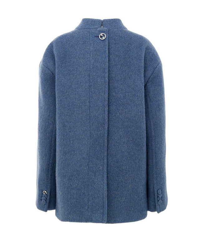 Gucci Light Blue Wool Jackets & Coat