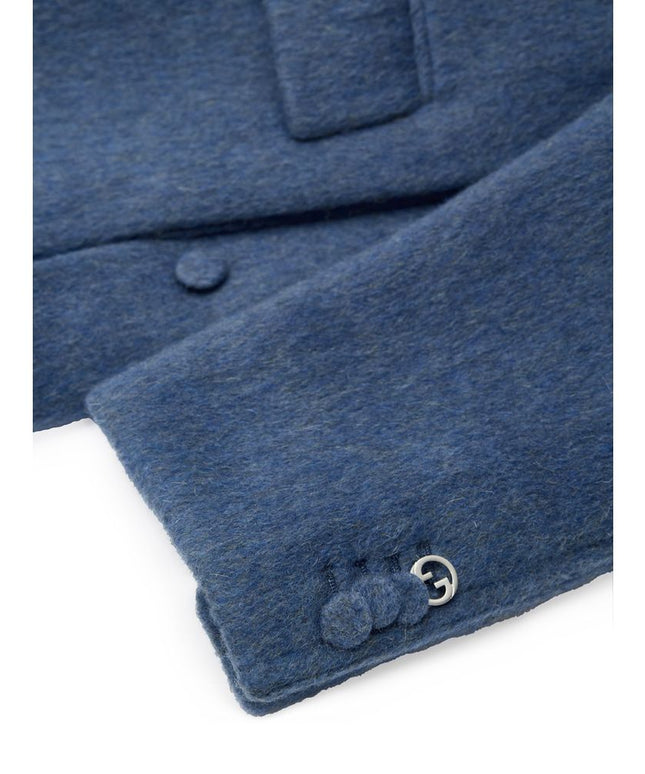 Gucci Light Blue Wool Jackets & Coat