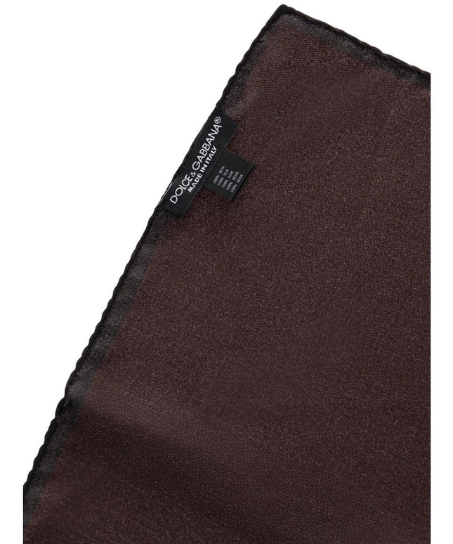 Dolce & Gabbana Brown Silk Pocket Square