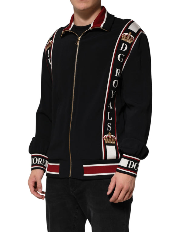 Dolce & Gabbana Black DG King Full Zip SweatshirtSweater