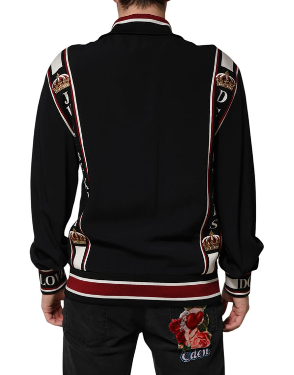 Dolce & Gabbana Black DG King Full Zip SweatshirtSweater