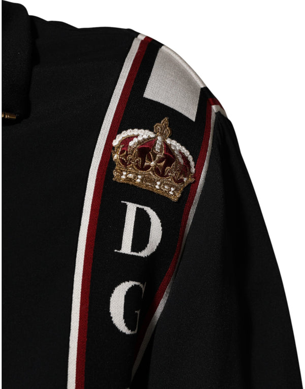 Dolce & Gabbana Black DG King Full Zip SweatshirtSweater