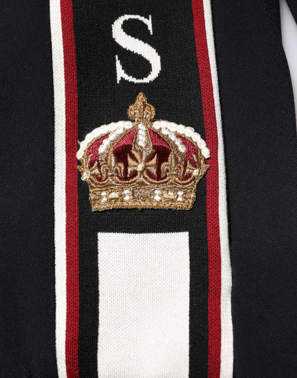 Dolce & Gabbana Black DG King Full Zip SweatshirtSweater