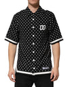 Dolce & Gabbana Black Polka Dot Short Sleeves Collared Polo T-shirt