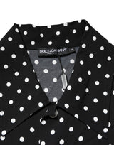 Dolce & Gabbana Black Polka Dot Short Sleeves Collared Polo T-shirt