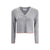 Thom Browne Ladder Full Needle Rib Stitch V Neck Car