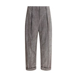 Brunello Cucinelli Brown Polyester Casual Pants