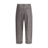 Brunello Cucinelli Brown Polyester Casual Pants
