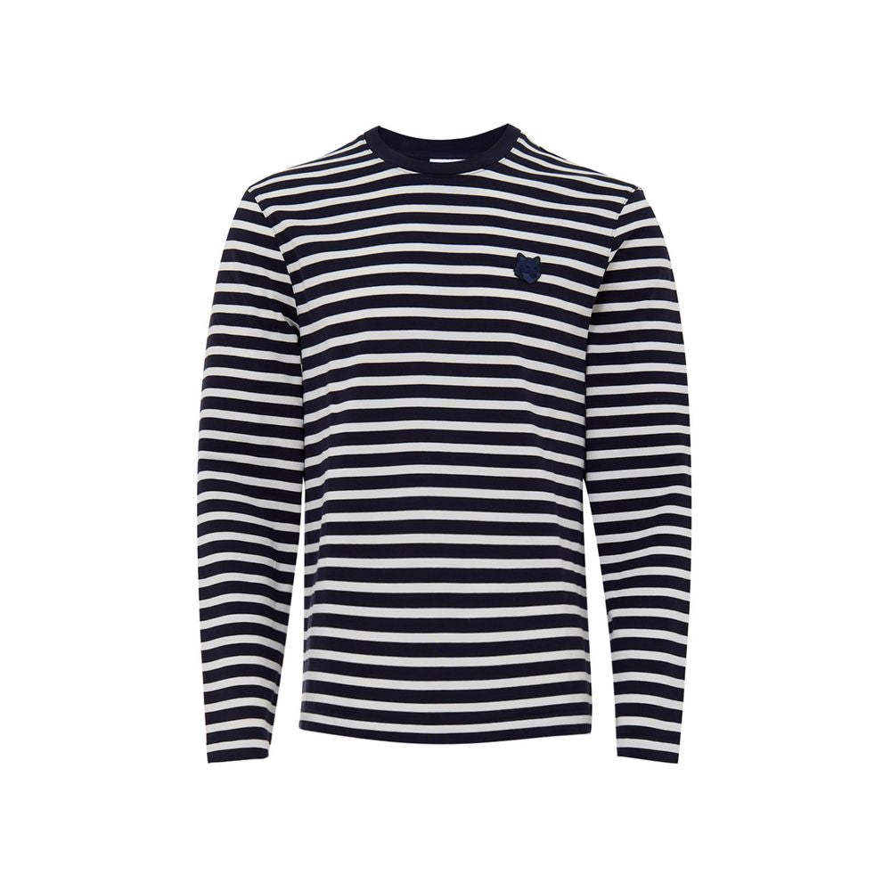 Maison Kitsuné Blue Cotton Long Sleeve T-Shirt